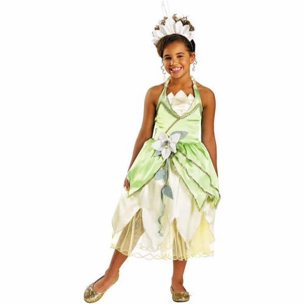 NWT Disguise Disney Princess & The Frog Tiana Dress Halloween Cosplay Costume